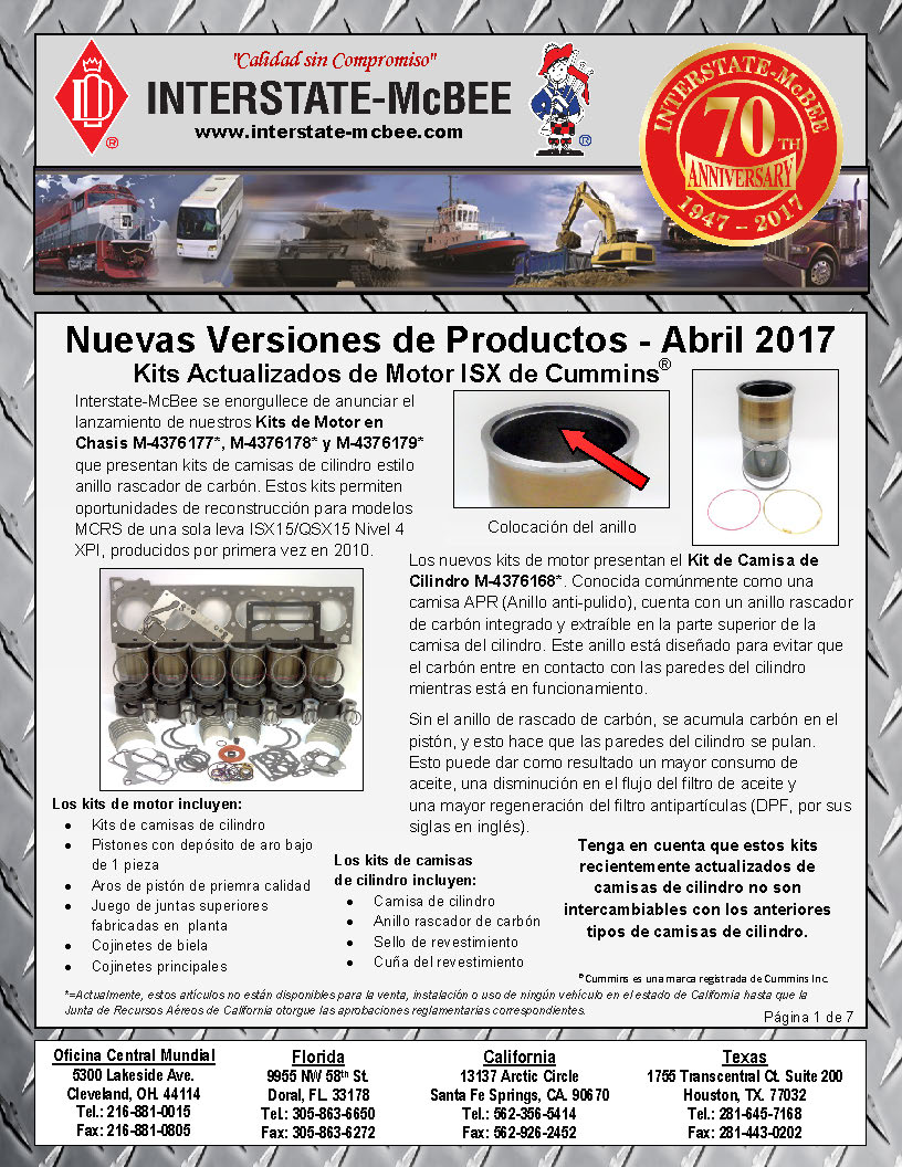 Interstate-McBee New Products April 2017