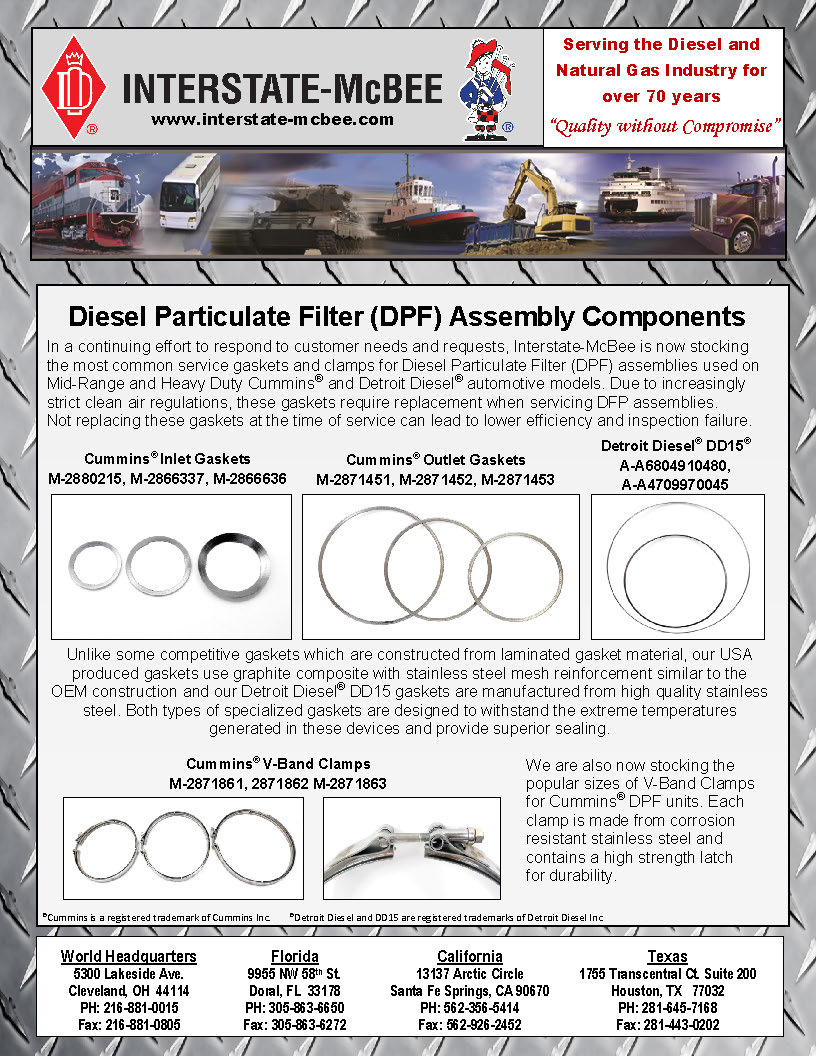 Diesel Particulate Filter (DPF) Assembly Components