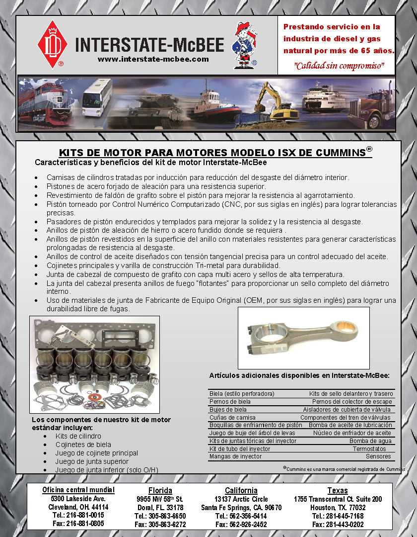 Cummins ISX Spanish