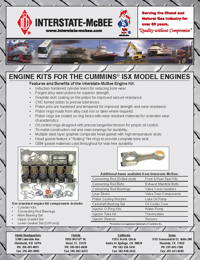 Cummins ISX Model Engine Kits