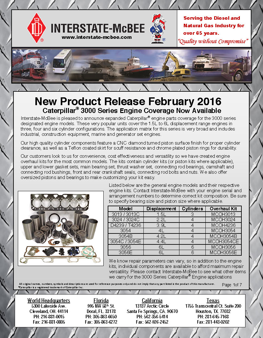 Interstate-McBee New Products February 2016