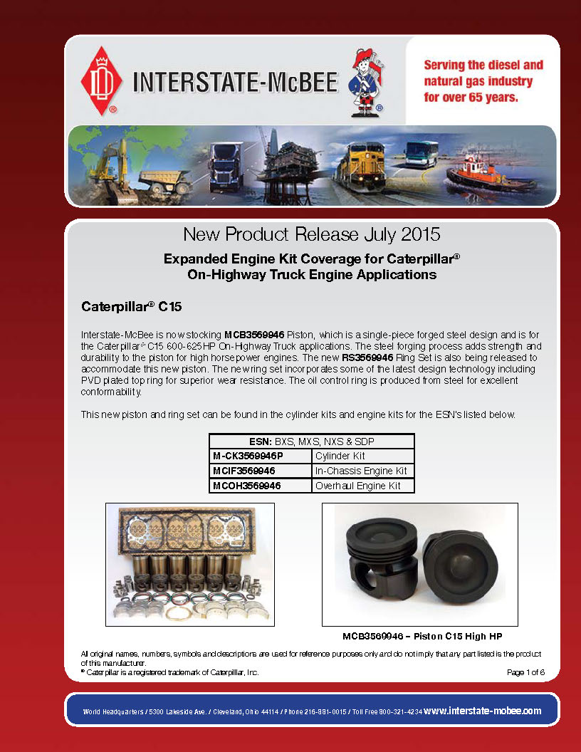 Interstate-McBee New Products July 2015
