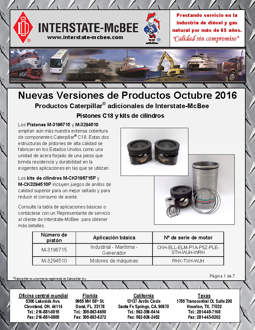 Interstate-McBee New Products October 2016