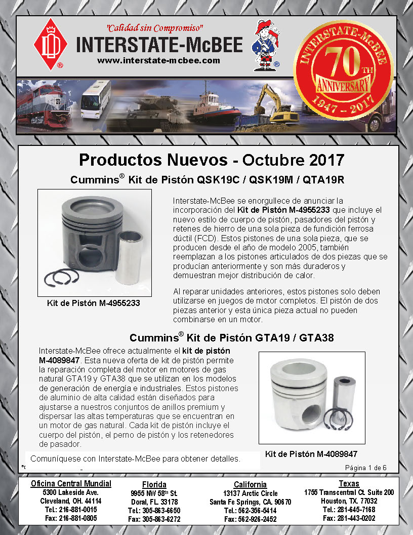Interstate-McBee New Products October 2017