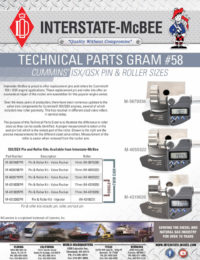 TPG#58 - ISX/QSX Pin & Roller Sizes