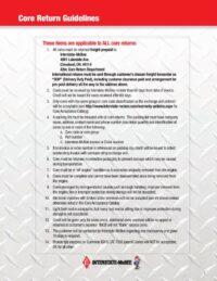 Injector Core Guidelines Checklist