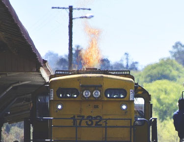 Locomotive idling and producing souping