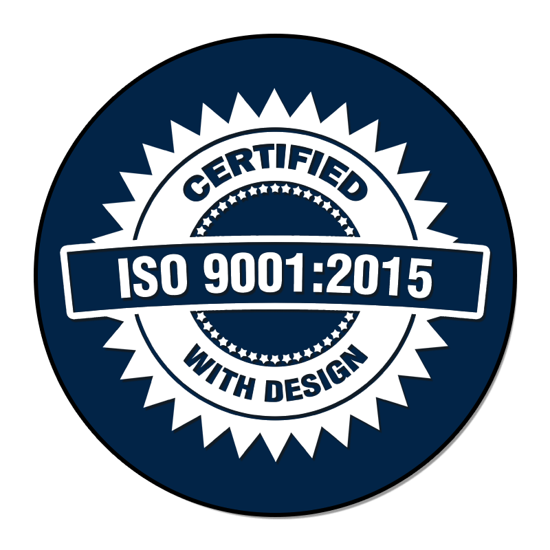 ISO 9001:2015 certification badge