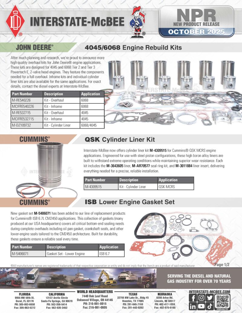 Aftermarket Replacement Parts for Cummins® Applications