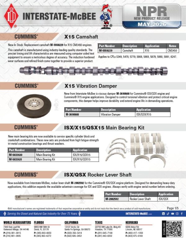 Aftermarket Replacement Parts for Cummins® Applications